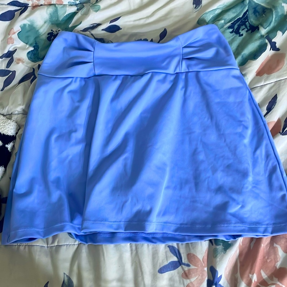 nicole miller sport skirt in blue size small.